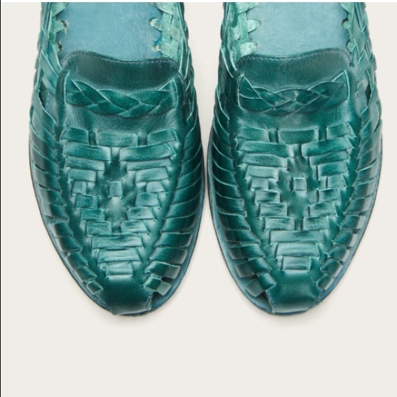 Frye Heather Huarache Sandals Flats Turquoise - Picture 2 of 6